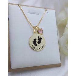 Colar Redondo Personalizável Com Desenho De Pezinh... - A S JOIAS E SEMIJOIAS