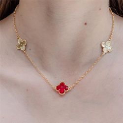 Choker Banhada a Ouro Flor Vermelha - 999.10.3 - A S JOIAS E SEMIJOIAS