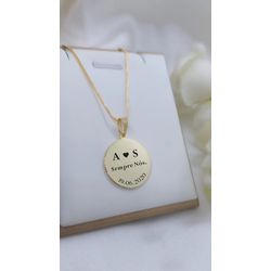 Colar Iniciais Personalizado Banhado a Ouro - 998.... - A S JOIAS E SEMIJOIAS