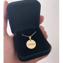 Colar Com Pingente Personalizado Banhado a Ouro -... - A S JOIAS E SEMIJOIAS