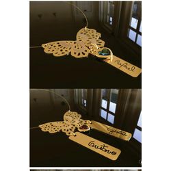 Colar Personalizado Banhado a Ouro Borboleta Com a... - A S JOIAS E SEMIJOIAS