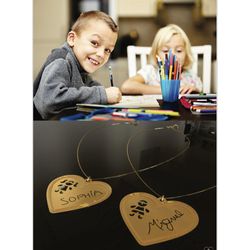 Colar Personalizado Banhado a Ouro Coração Com Esc... - A S JOIAS E SEMIJOIAS
