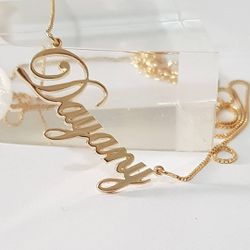Colar Nome Simples Personalizado Banhado a Ouro - ... - A S JOIAS E SEMIJOIAS