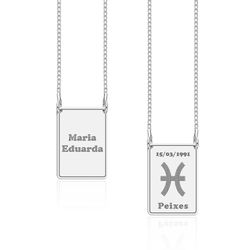 Escapulário Personalizado Em Prata 925 Signo - 943... - A S JOIAS E SEMIJOIAS