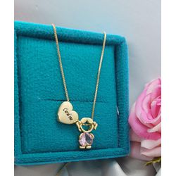 Colar Coração Personalizado e Pingente De Menina P... - A S JOIAS E SEMIJOIAS