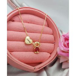 Colar Coração Personalizado e Pingente De Menina P... - A S JOIAS E SEMIJOIAS