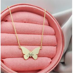 Colar Personalizado Borboleta Banhado a Ouro - 999... - A S JOIAS E SEMIJOIAS