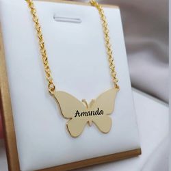 Colar Personalizado Banhado a Ouro Borboleta Corre... - A S JOIAS E SEMIJOIAS
