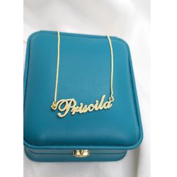Colar Personalizado Nome Simples Banhado a Ouro - ... - A S JOIAS E SEMIJOIAS
