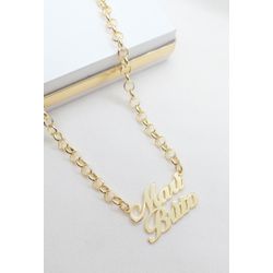 Colar Personalizado Elo Portugues 5mm Banhada a Ou... - A S JOIAS E SEMIJOIAS