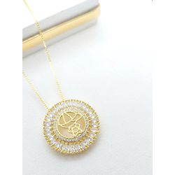 Colar Mandala Zircônias Menino Banhada a Ouro - 99... - A S JOIAS E SEMIJOIAS