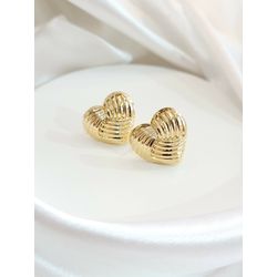 Brinco Coração Banhado a Ouro - 999.6.6 - A S JOIAS E SEMIJOIAS