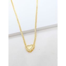 Choker Com Coração Galeria Bordas Cravejadas e Cor... - A S JOIAS E SEMIJOIAS