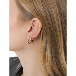 Trio De Argolas Coração Banhada a Ouro - 977.10 - A S JOIAS E SEMIJOIAS