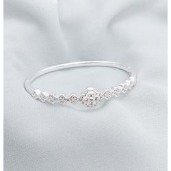 Bracelete Com Detalhes Cravejados Em Zircônias Ban... - A S JOIAS E SEMIJOIAS