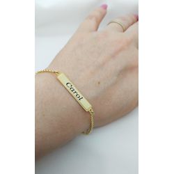 Pulseira Feminina para Adulto de Chapinha Personal... - A S JOIAS E SEMIJOIAS