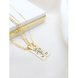 Conjunto De Correntes Personalizada Para Casal Ban... - A S JOIAS E SEMIJOIAS