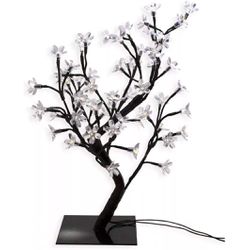 Árvore Cerejeira Com 48 Leds Preta Com Flores 40cm... - Benled