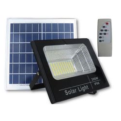 Refletor Holofote Led Com Placa Solar 200w Branco ... - Benled