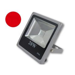 Refletor Holofote De Led 20w Cinza - Vermelho a Pr... - Benled