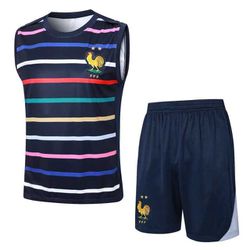 Conjunto Treino Regata e Short FRANÇA 24/25 - Colo... - GOAT SPORTS