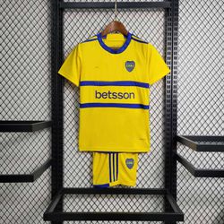 Conjunto Infantil Boca Juniors Away 23/24 - Amarel... - GOAT SPORTS