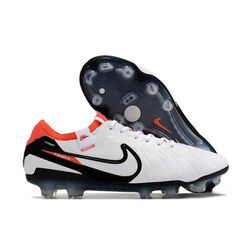 Chuteira Campo Nike Tiempo (FG) - Branco/Laranja -... - GOAT SPORTS