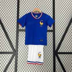 Conjunto Infantil França HOME I 2024/25 - Azul - K... - GOAT SPORTS