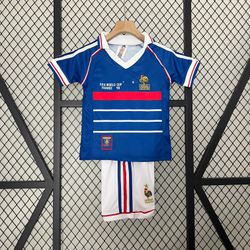 Conjunto Infantil Retro França Home 1998 home - K... - GOAT SPORTS