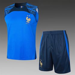 Conjunto Treino Regata + Short França 23/24 - Azul... - GOAT SPORTS