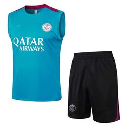 Conjunto Treino Regata + Short PSG 2024/25 - Azul ... - GOAT SPORTS