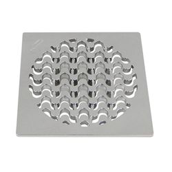 AMANCO GRELHA COPACABANA ABS CROMADA QUADRADA 150 - 11018 - ATACADO ZR