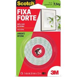 3M FITA DUPLA FACE ESPUMA 24MM X 1,5MT (1,5KG) - 11972 - ATACADO ZR