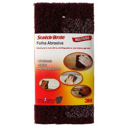 3M FOLHA ABRASIVA SCOTCH-BRITE GROSSA 110MMX225MM - 11982 - ATACADO ZR
