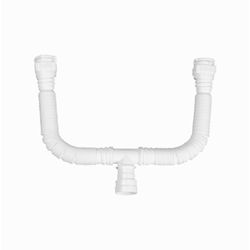 LUCONI SIFÃO FLEXIVEL DUPLO BRANCO - 03767 - ATACADO ZR