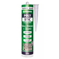 PULVITEC COLA SILICONE POLYSTIC ECO 280GR BRANCO - 09474 - ATACADO ZR