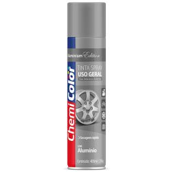 BASTON SPRAY CHEMICOLOR USO GERAL ALUMINIO 400ML - 03183 - ATACADO ZR