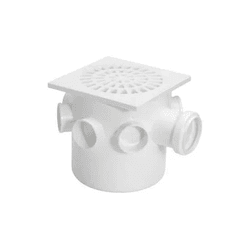 PLASTUBOS CAIXA SIFONADA QUAD BRANCA 150X150X50 - 05527 - ATACADO ZR