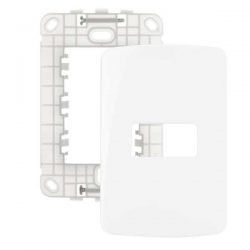 MARGIRIUS B3 CONJ. PLACA 4X2 1POSTO HORIZONTAL BRANCO C/ SUP... - ATACADO ZR
