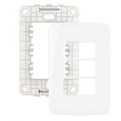 MARGIRIUS B3 CONJ. PLACA 4X2 3POSTOS HORIZ. BR C/SUPORTE - 1... - ATACADO ZR