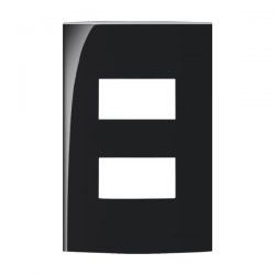 MARGIRIUS EBONY SLEEK PLACA 4X2 2 POSTOS HORIZONTAL SEPARADO... - ATACADO ZR