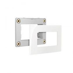 MARGIRIUS SLEEK CONJ. PLACA + SUPORTE P/ MOVEL BRANCO - 1212 - ATACADO ZR