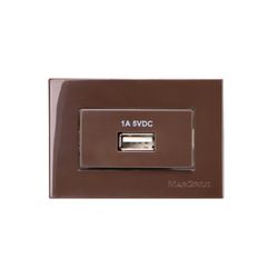 MARGIRIUS SLEEK CONJ. TOM. CARREGADOR USB MARROM 1A BIV. - 1... - ATACADO ZR