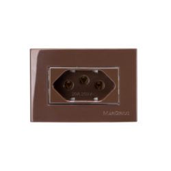 MARGIRIUS SLEEK MARROM CONJ. TOM. PAD. BRAS. 2+T 20A 250V P/... - ATACADO ZR