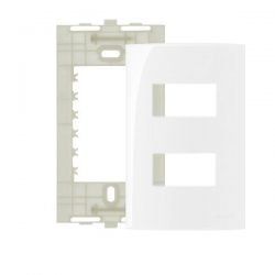 MARGIRIUS SLEEK PLACA + SUPORTE 4X2 2 POSTOS HORIZONTAL - 12... - ATACADO ZR