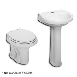 LOGASA BACIA + COLUNA + LAVATORIO PARATI BRANCA - 08079 - ATACADO ZR