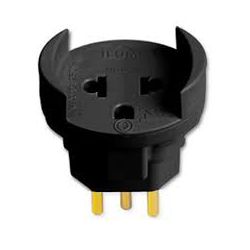 ILUMI PINO ADAPTADOR 2P+T PRETO 10A C/10 - 08085 - ATACADO ZR