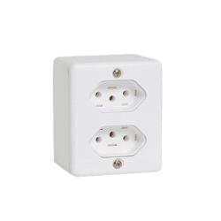 ILUMI SISTEMA X SLIM 2 TOMADAS 10A - 08060 - ATACADO ZR