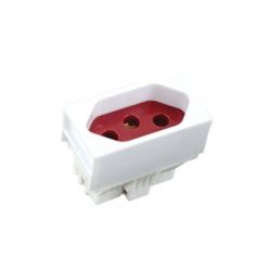 ILUMI SLIM MODULO 1 TOMADA 2P+T 20A VERMELHA - 07906 - ATACADO ZR