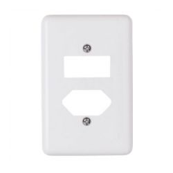 ILUMI STYLUS PLACA 4X2 (1 INTERRUPTOR + 1 TOMADA) - 07957 - ATACADO ZR